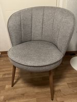 HOLMDRUP Sessel Stoff grau Holzbeine guter Zustand