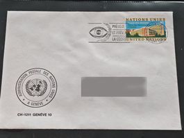 UNO-Genf-Brief, 60er-/70er-Jahre, Blindheitsprävention