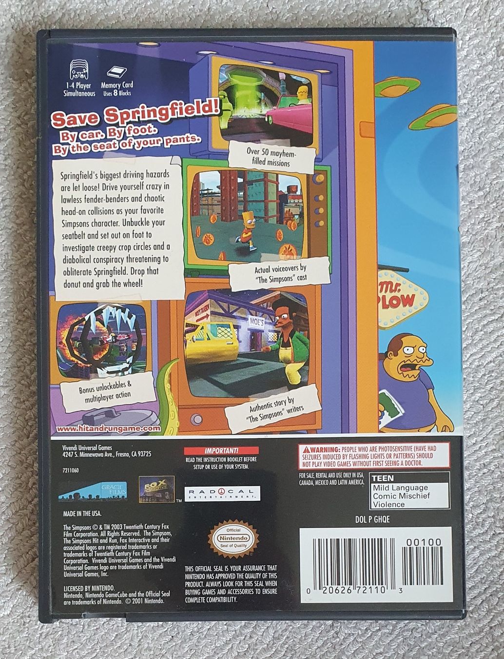 Nintendo Spiele: Simpsons Hit & Run - Gamecube NTSC – Gebraucht aus Witterswil von  1