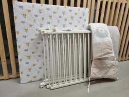 Laufgitter weiss mit Einlage gebraucht guter Zustand