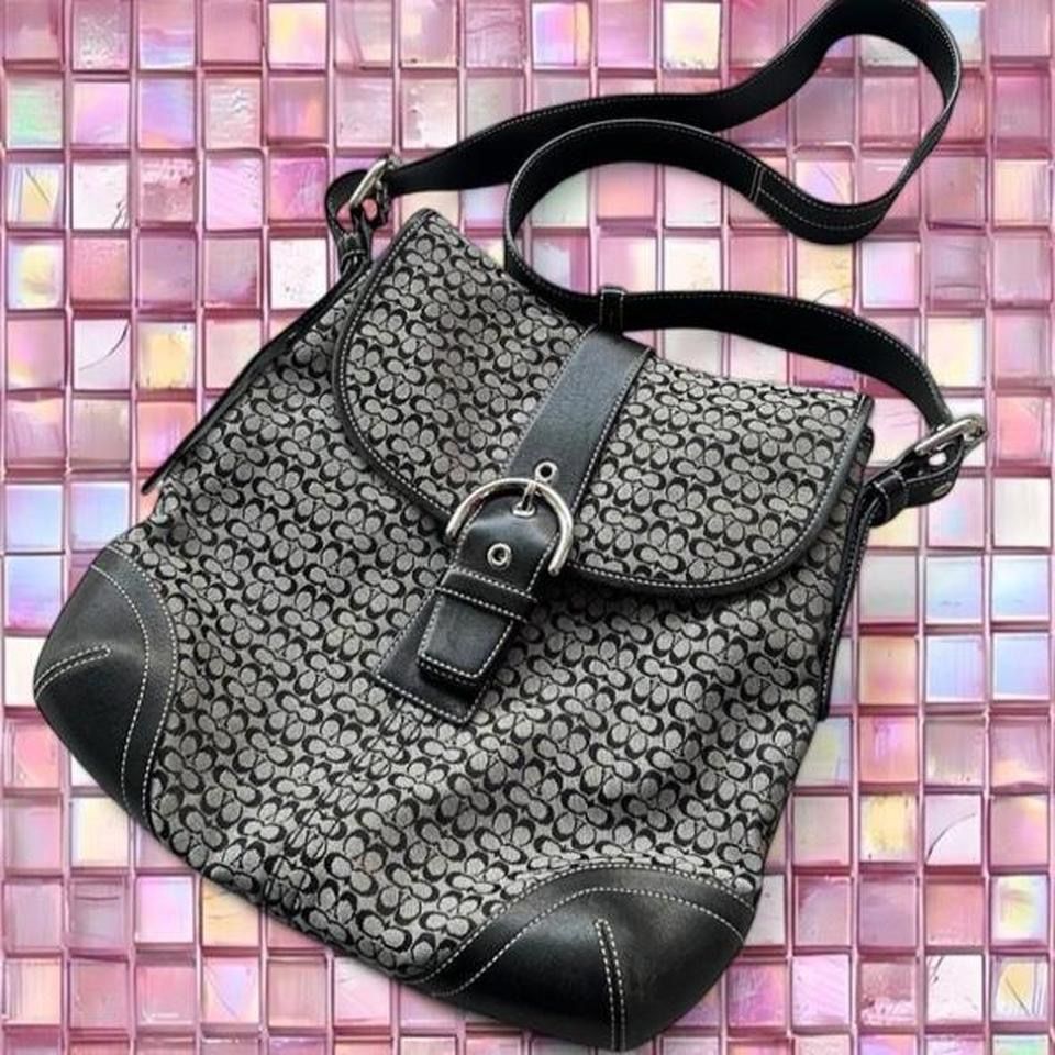 Coach Borse da donna: Vintage Coach monogram bag black – Usato da Spiegel b. Bern venduto da pre1ovedthreads 5