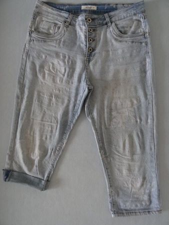 Jeans knielang, elastisch, Gr. L/ 40