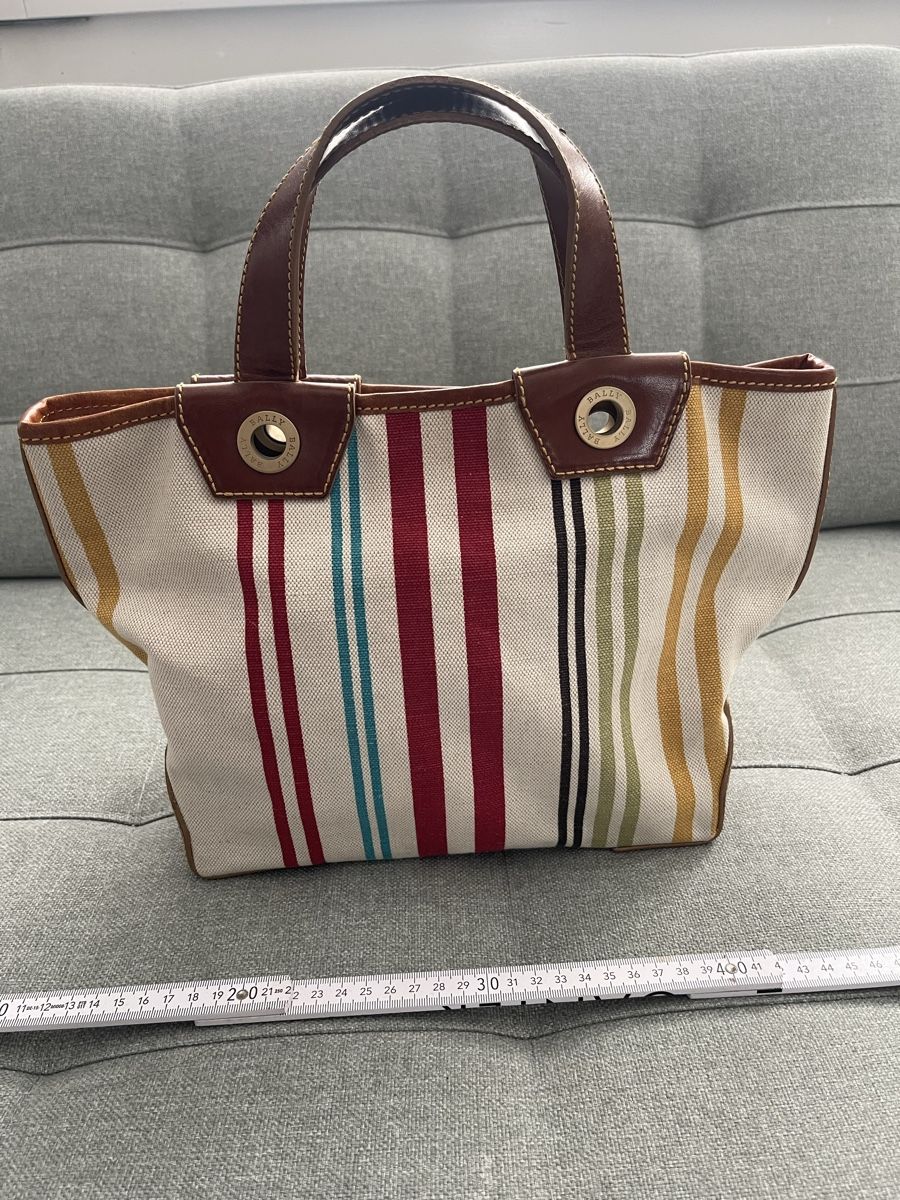 Bally Taschen für Damen: Bally Handtasche gestreift Leder Canvas – Gebraucht aus Cham von pri_9ktk