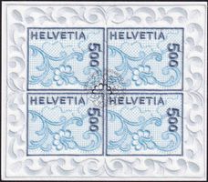 2000, NABA St. Galler-Stoffbogen, Nr. 999 mit Ersttag-SS.