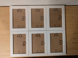 6 Bilderrahmen weiss FISKBO IKEA 10x15cm gebraucht