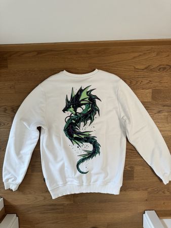 Felpa Dolly Noire con disegno “drago”, taglia L
