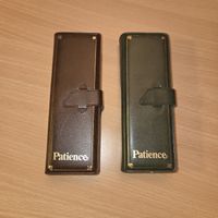 Patience Kartenspiele Lederetuis 2 Stk neuwertig Neu Orginal