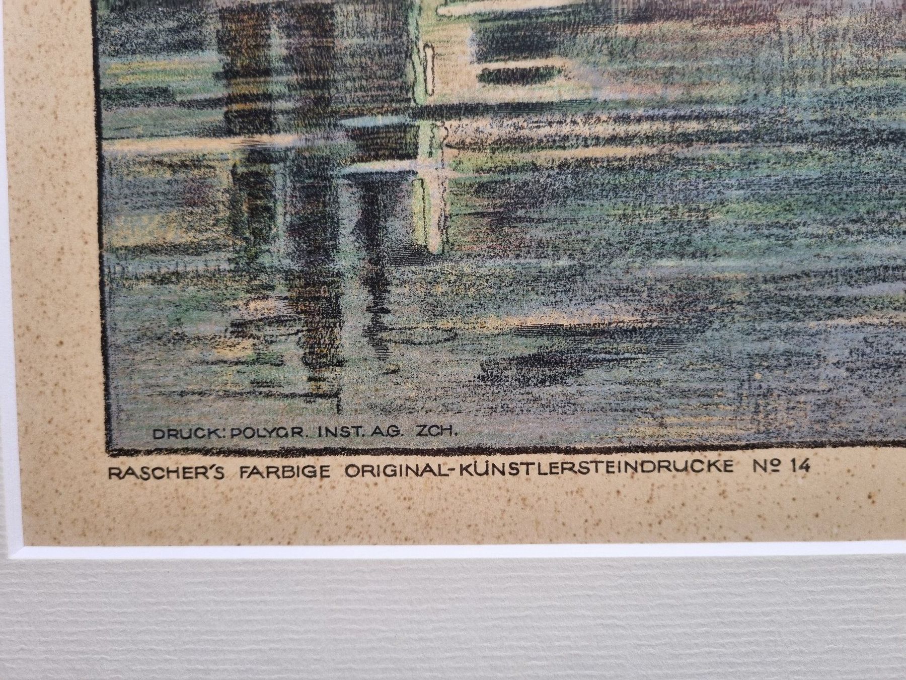 Grafica & Litografie: Original  Rapperswil von A.Blöchlinger 1917 TOP – Usato da Trachslau venduto da post35 2