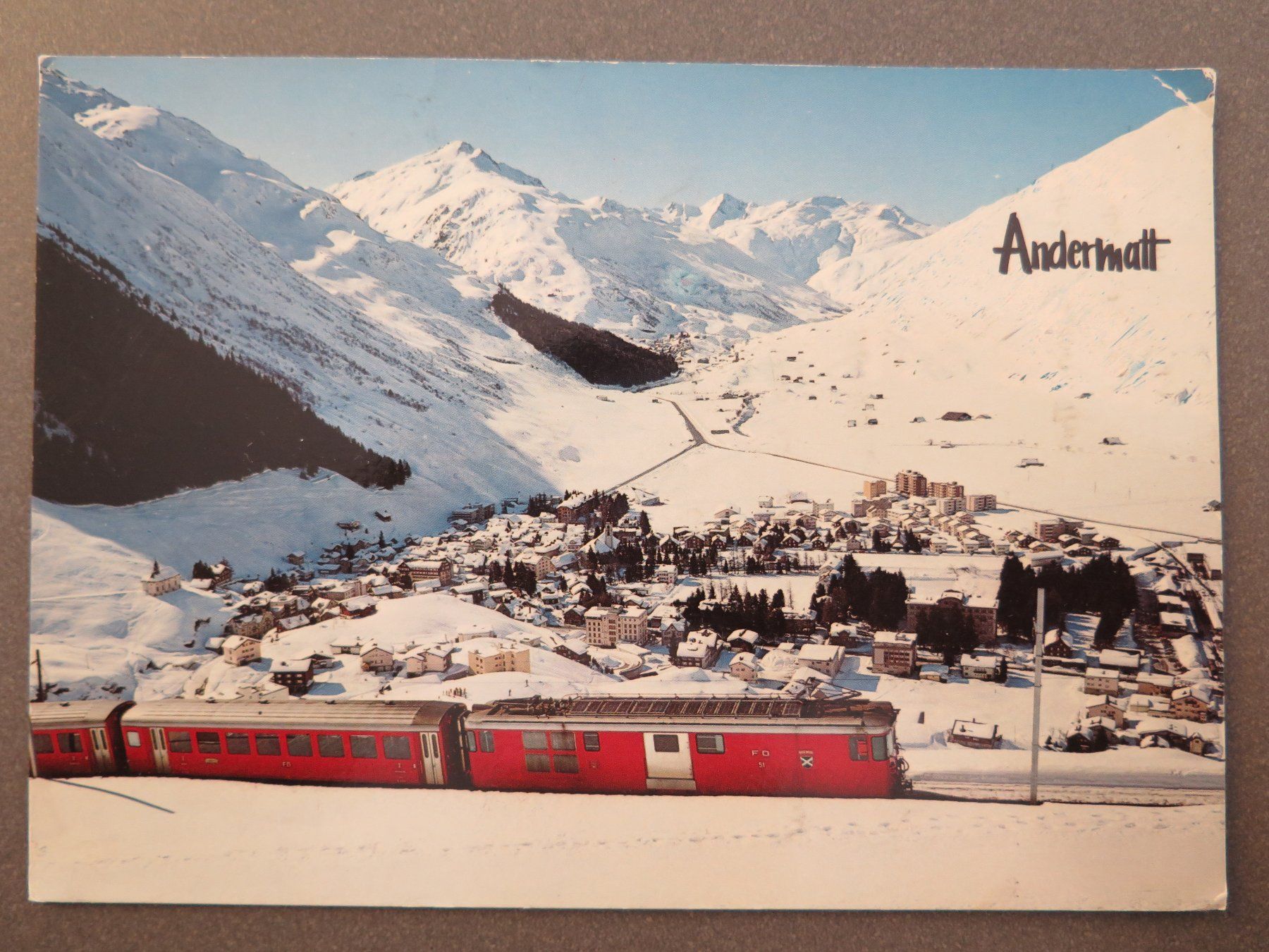Ansichtskarten: ANDERMATT - FURKA-OBERALP-BAHN – Gebraucht aus Wittenbach von lipasal