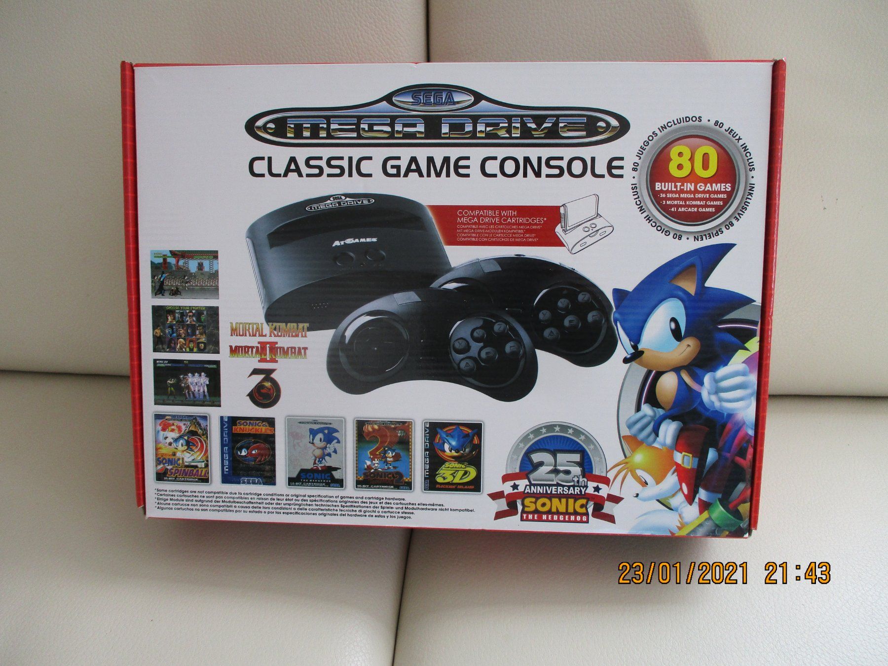 Sega Console: Sega Mega Drive Classic Game Console  25th Anniversary Sonic – Nuovo (secondo la descrizione) da Liestal venduto da Disc-Point 6