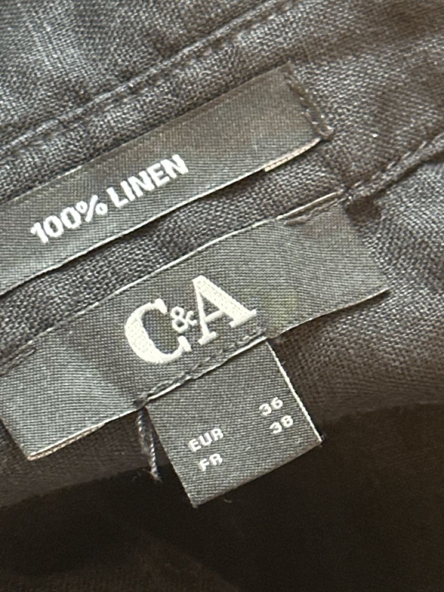 C&A Vestiti: C&A Leinenkleid Gr. 36 schwarz – Usato da Bassersdorf venduto da Ayumiyamaguchi 3