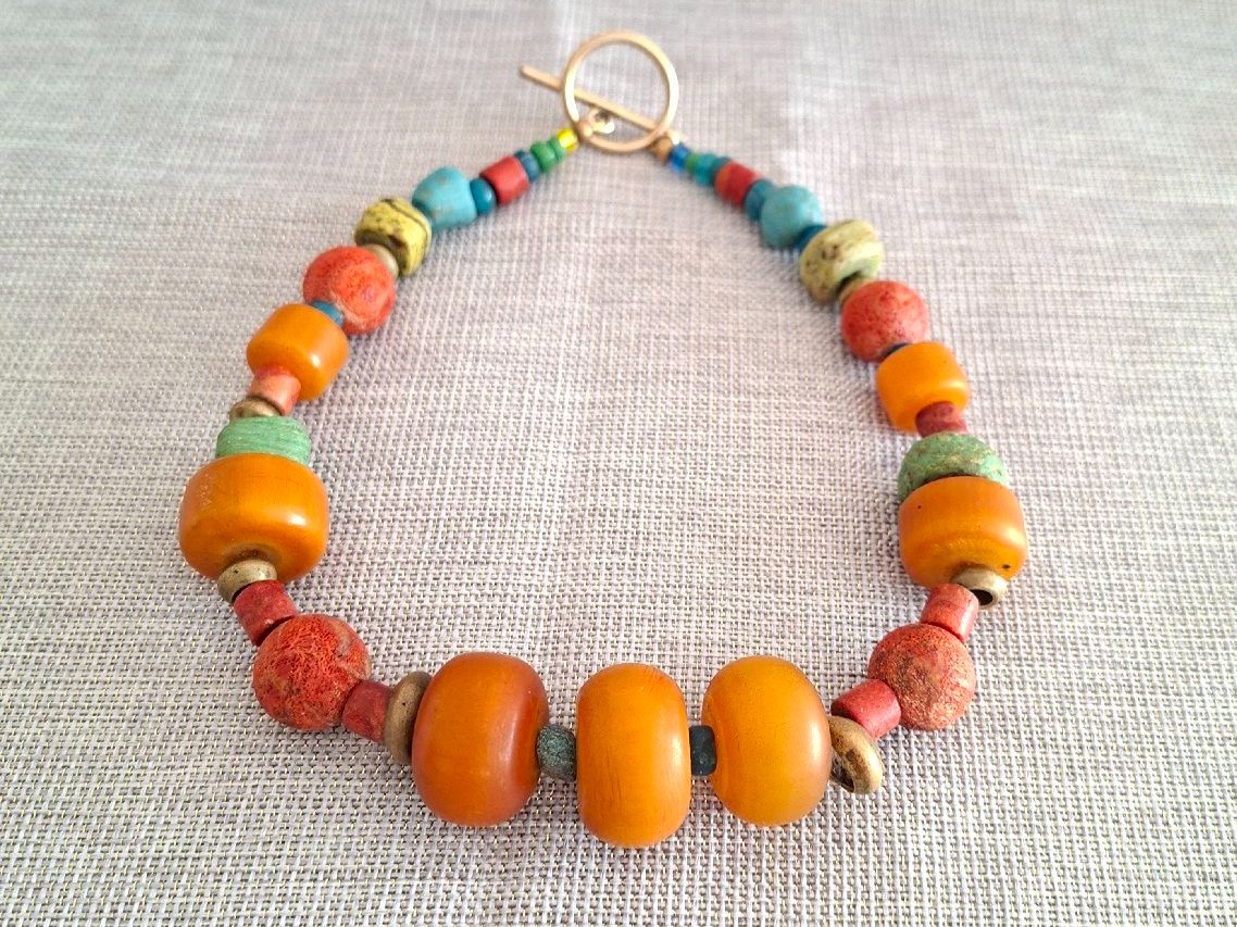 Colliers: Collier bohème multicolore à grosses perles – Neuf (Voir description) à Lutry par Sim_Sta 3