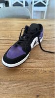 Nike Air Jordan 1 Low Sneaker lila schwarz gebraucht