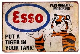 ESSO Tiger  Blechschild 20 x 30 cm. Kostenfreie Zustellung!