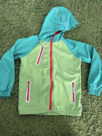 Kinderjacke JAKO-O softshell Grösse 128/134 lime/tuerkis