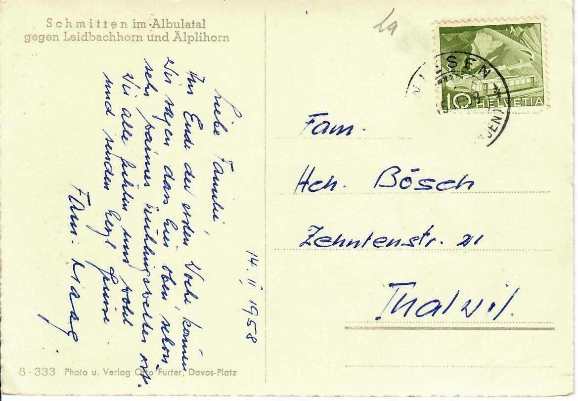 Cartoline postali: Schmitten im Albulatal – Usato da Hochdorf venduto da Ziegel-16 1
