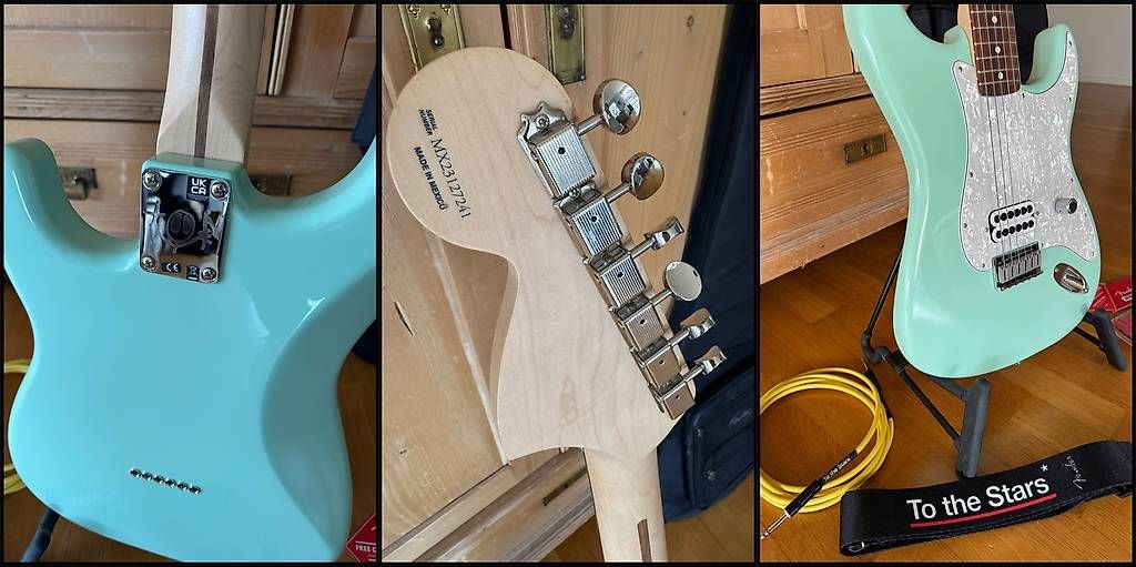 Musikinstrumente: Fender Tom Delonge Strat RW Surf Green – Gebraucht aus Gunzgen von Biedermann_Daniel 4