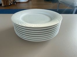 8 Hutschenreuther „Scala Bianca“ 20 cm Porzellan Teller