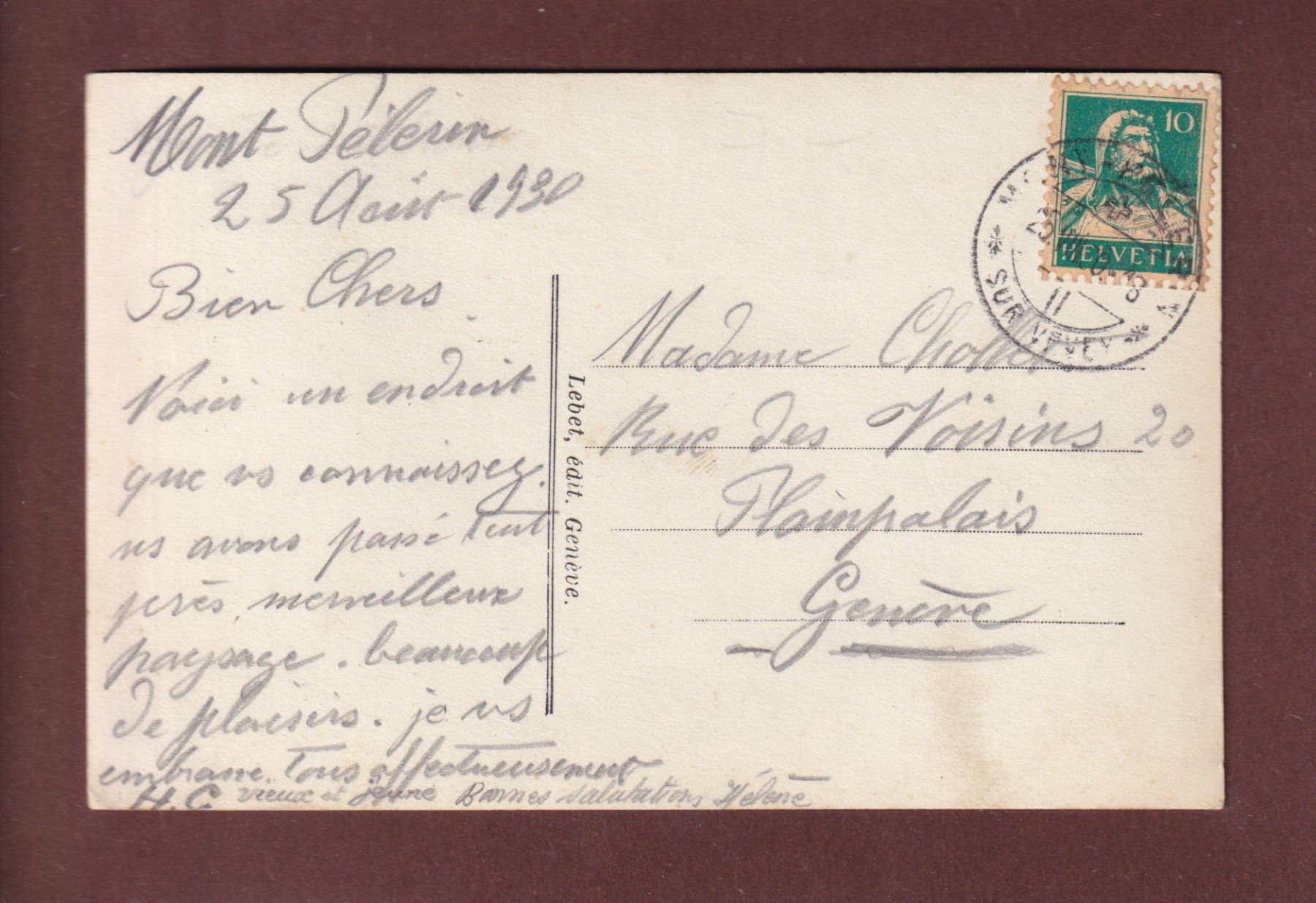 Ansichtskarten: DENT DE JAMAN - Train - 1930 – Gebraucht aus Pully von nicecards 1