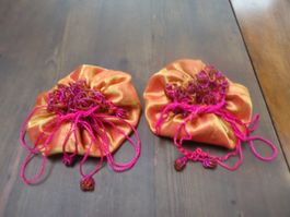 Boîte à bijoux en textile en forme de bourse - 2 pièces