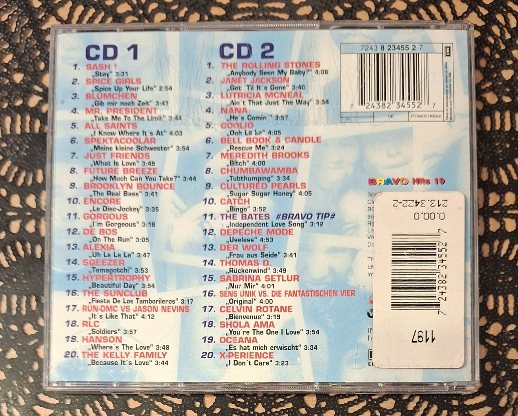 CDs: Bravo Hits 19, Doppel CD, 1997, 2CD Hit Compilation, Sampler – Gebraucht aus Amriswil von Celini3 1