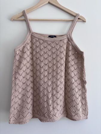 Beiges Häkel-Tanktop / Débardeur crochet beige Kiabi - XL