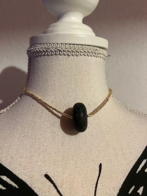 Catenine: Sehr schöne Kette mit echte  Stein - Onyx – Usato da Neerach venduto da romiping