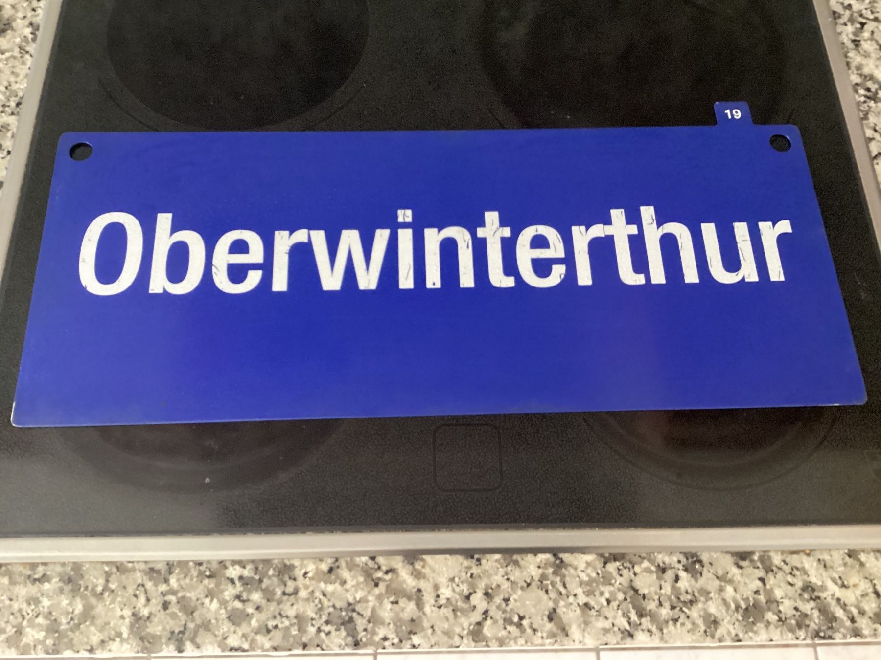 SBB/CFF/FFS Schilder: Originales SBB/CFF/FFS-Metallschild,Oberwinterthur/Wettingen – Gebraucht aus Minusio von scotch111