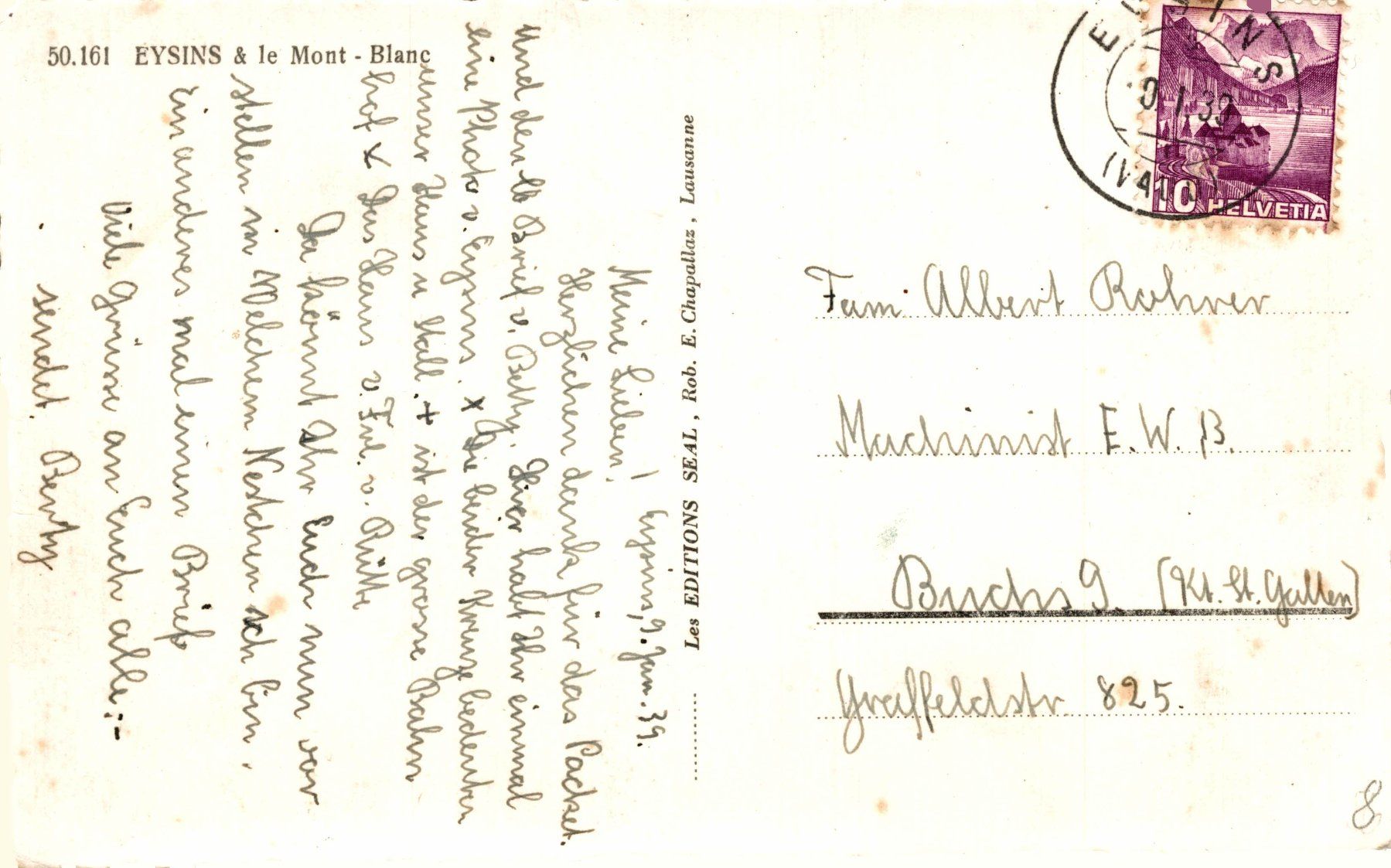 Ansichtskarten: Eysins & le Mont - Blanc – Gebraucht aus Bronschhofen von Astore 1