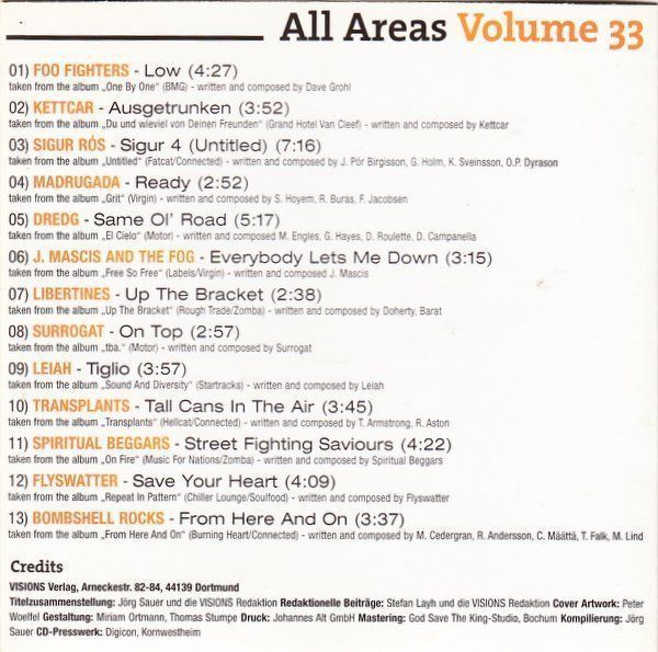 CD: All Areas Volume 33 F15 – Usato da Sessa venduto da fraenklishop 1