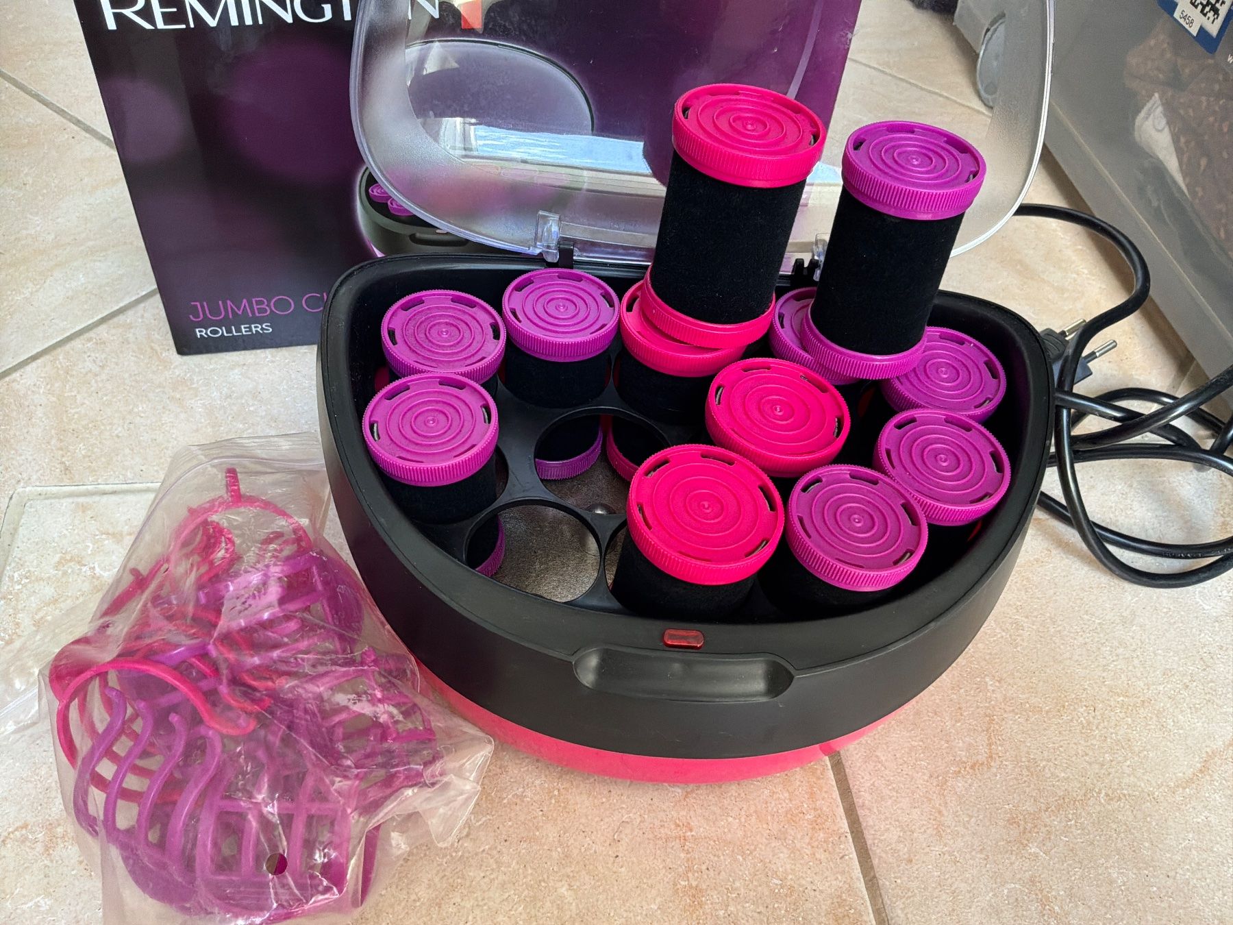 Remington Piastre & Arricciacapelli: REMINGTON Jumbo curls roller – Nuovo (secondo la descrizione) da Glattfelden venduto da Danshari 1