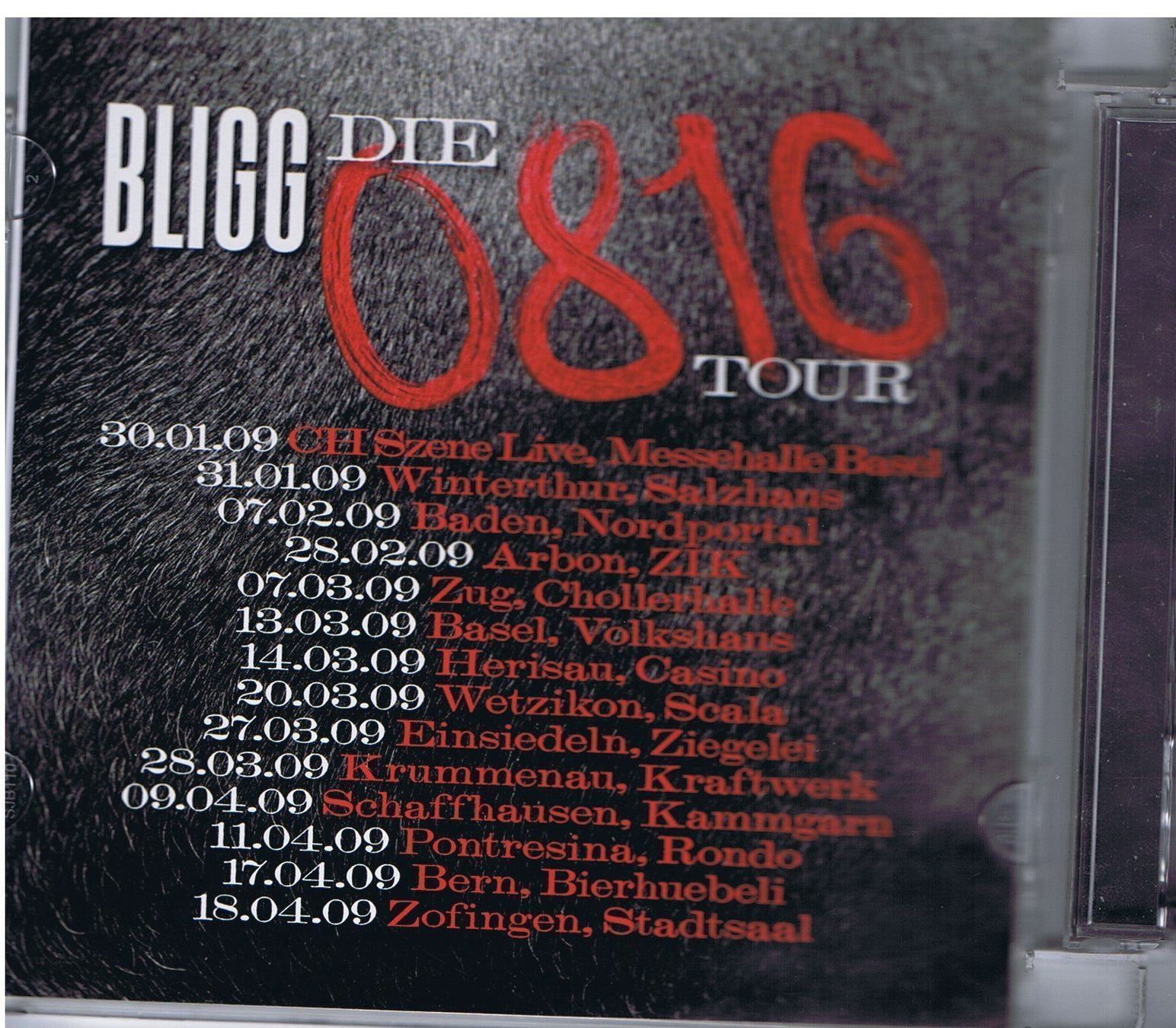 CDs: Bligg / Die 0816 Tour – D'occasion à Unterengstringen par Lastchance 1