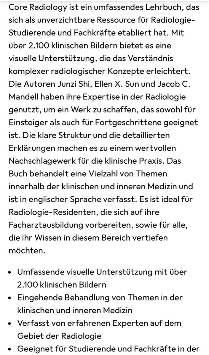 Libri: CORE RADIOLOGY SECOND EDITION VOL 1 & 2 – Nuovo (secondo la descrizione) da Zürich venduto da ell_ts8d 2