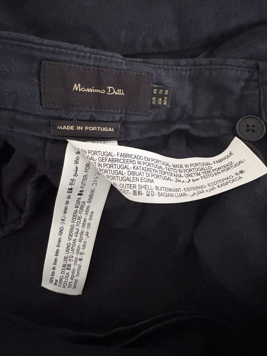 Massimo Dutti Pantalons: Massimo Dutti Leinenhose, Dunkelblau, Gr. 46 – D'occasion à Wimmis par rimnakit 2
