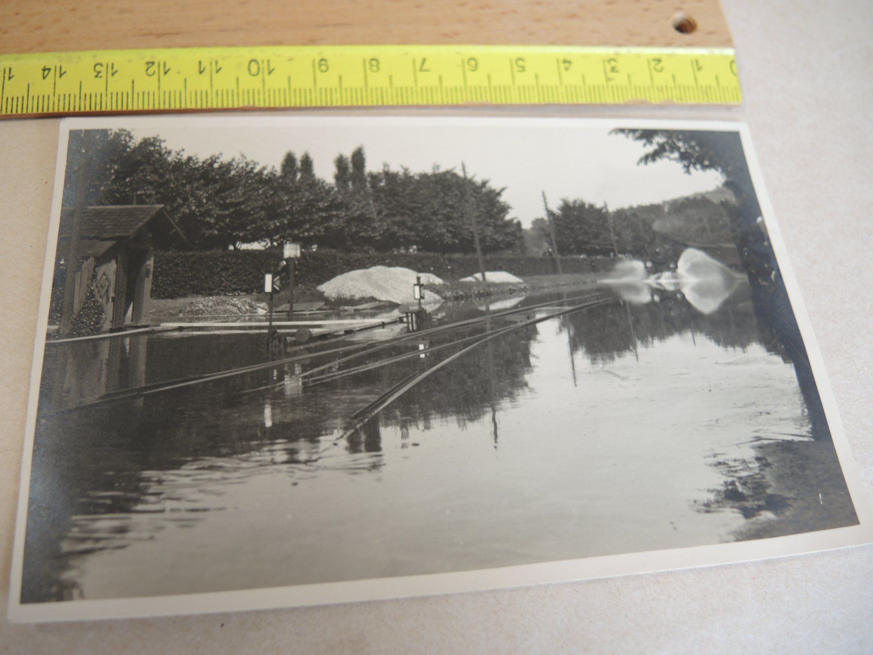 Cartoline postali: Rorschach Hochwasser mit Dampflok Ansichtskarte Postkarte – Usato da Rorschach venduto da maeck8 2