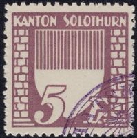 5 Fr. Fiskalmarke vom Kanton SOLOTHURN