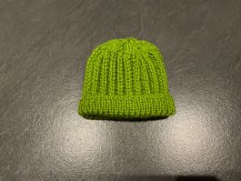 Handgestrickte Kindermütze grün ca.4 - 8 Jahre