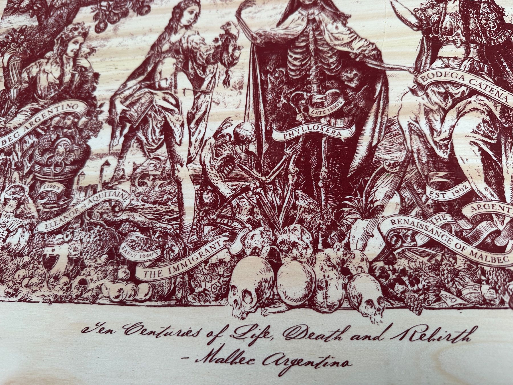 Altro: Weinkiste mit Schiebedeckel mit Skelett / Totenkopf Bild – Usato da Zürich venduto da atlantis77 5