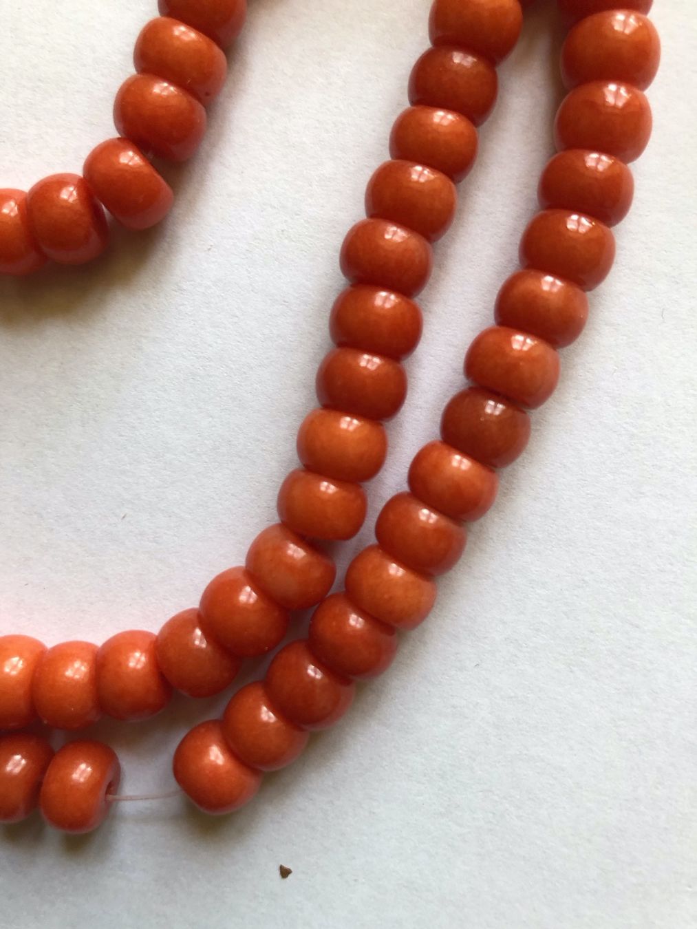 Pietre preziose: wunderschöne "Korallen" Perlen 6x8mm - 1 Strang – Nuovo e nell'imballaggio originale da Ittenthal venduto da Hwaggis 1