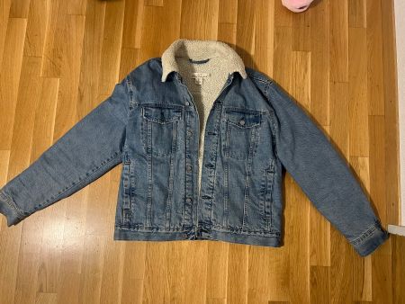 Winter Jeansjacke mit Teddyfell Grösse L - Top Zustand!