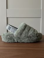 UGG Fluff Yeah Slide 36 Olive Hausschuhe Schuhe Wolle