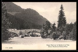 La Tine, Vieux Pont sur la Sarine, Route