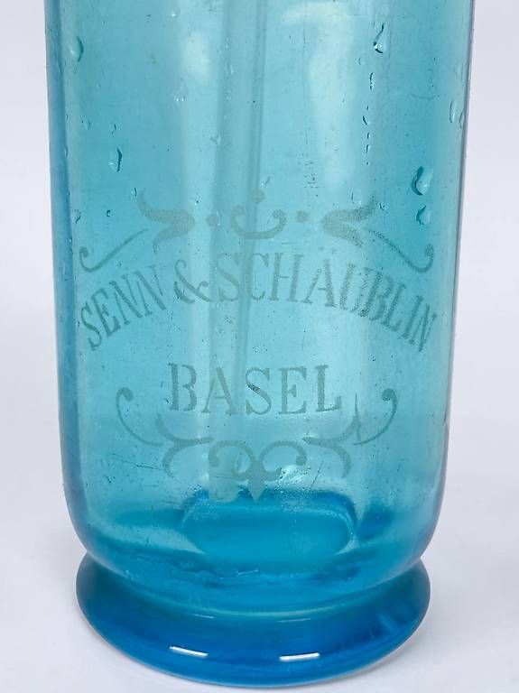 Bottiglie: Antike Sodaflasche blau Senn & Schäublin Basel – Usato da Böckten venduto da SELL-4U 1