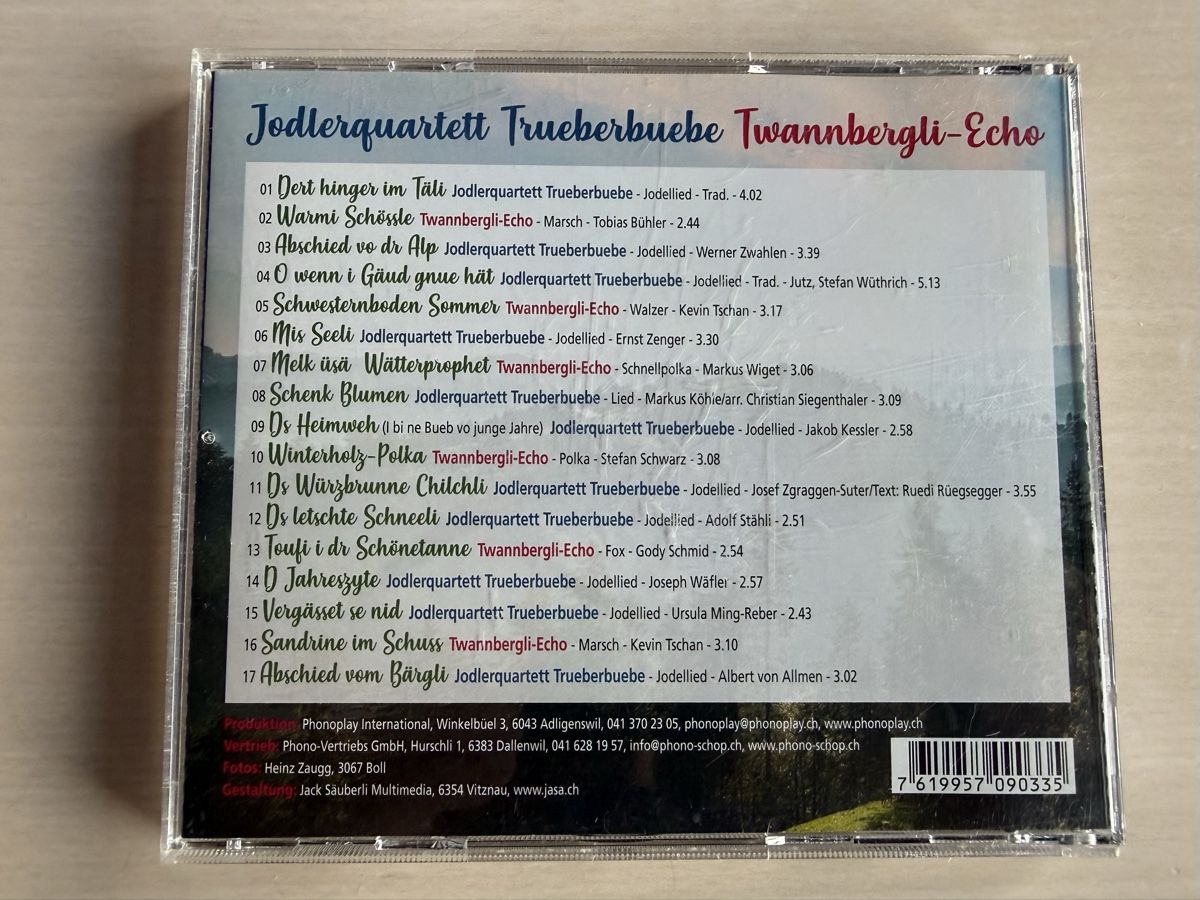 CD: Jodlerquartett Trueberbuebe Twannberqli-Echo CD – Usato da Oberried Brienz venduto da Chyara 1