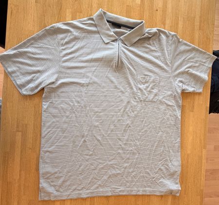 T-Shirt - Poloshirt RAGMAN grau weiss gestreift Gr. 3XL/XXXL