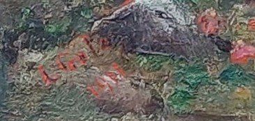 Dipinti: Chevreuils - Tableau signé et daté de 1911 – Usato da Montmelon venduto da canelle-12 1