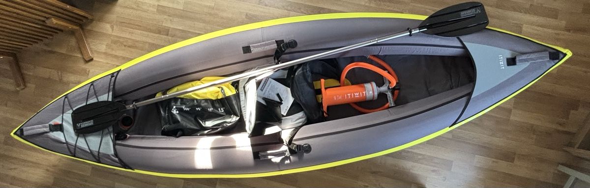 Decathlon Barche: Itiwit Kajak aufblasbar Einsitzer – Usato da Arbon venduto da jme_6v5s