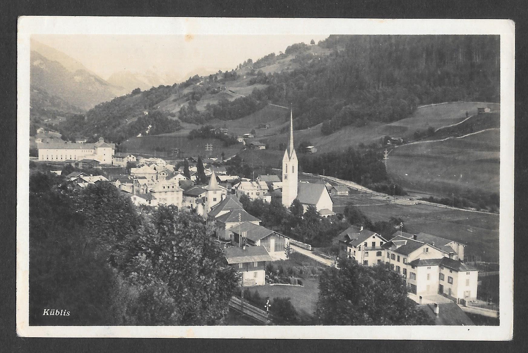 Cartoline postali: Küblis Dorfansicht – Usato da Olten venduto da clotaldi