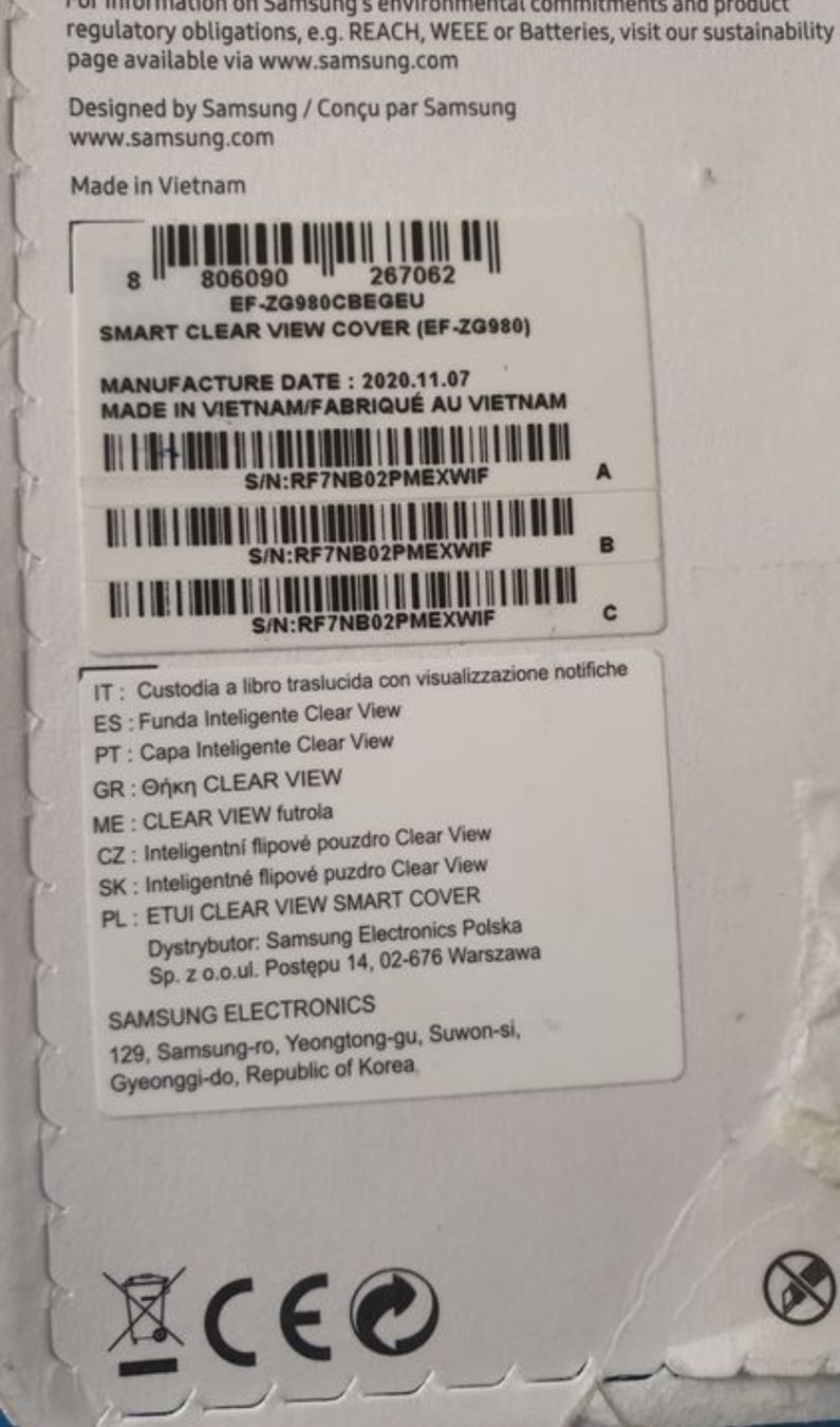 Samsung Cover & Protezioni schermo: Samsung Galaxy S20 Hülle – Nuovo (secondo la descrizione) da Seewil venduto da Seller512 2