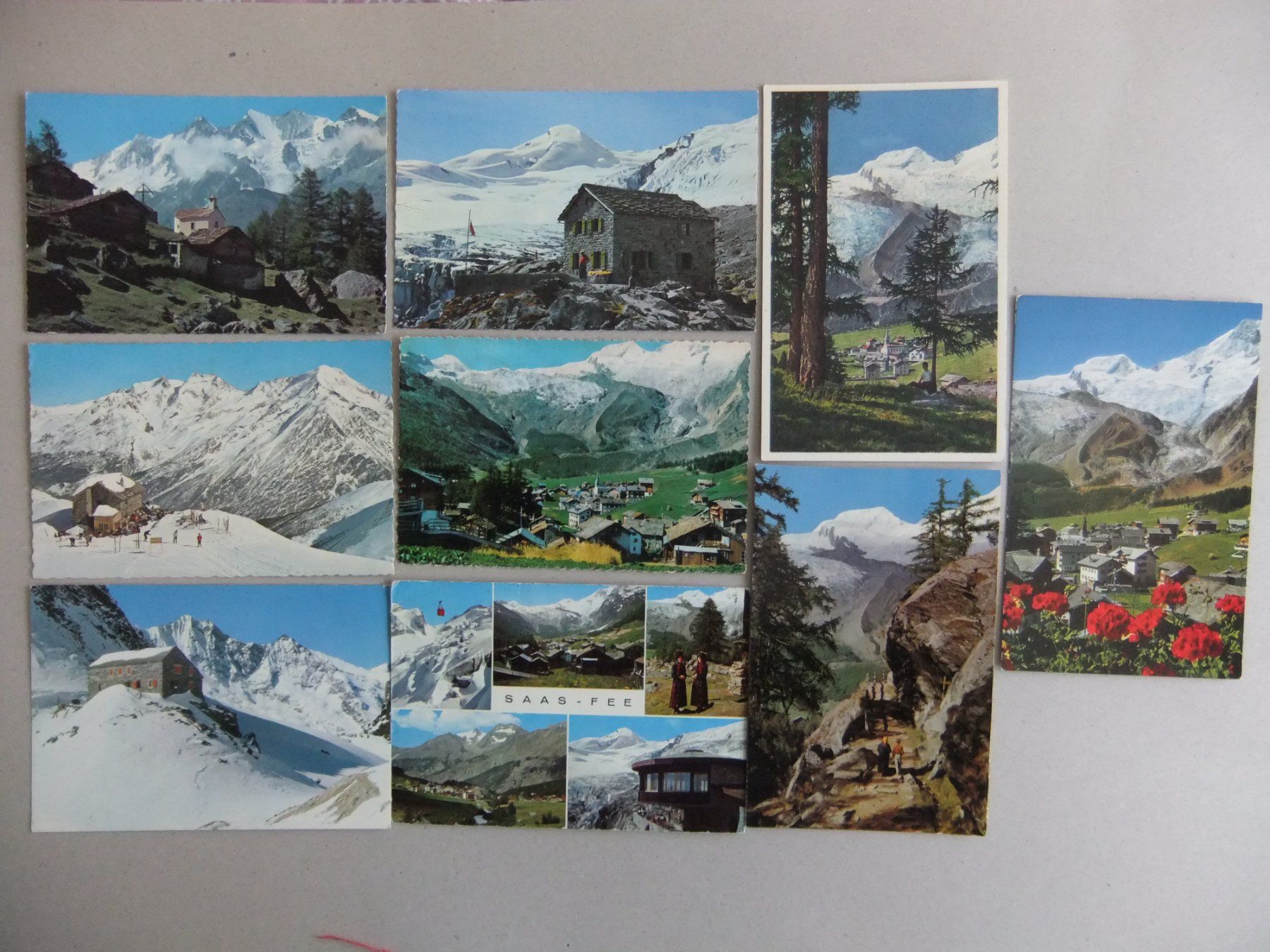 Ansichtskarten: 36 kleinformatige AK Saas-Fee – Gebraucht aus St. Niklaus VS von wunschlos54 3